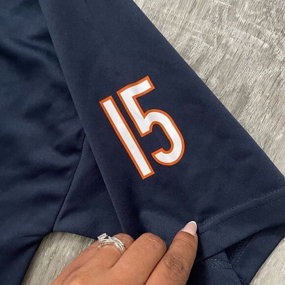 NFL Youth Chicago Bears Brandon Marshall Navy Blue Team Color Jersey Tee Large - Picture 7 of 12